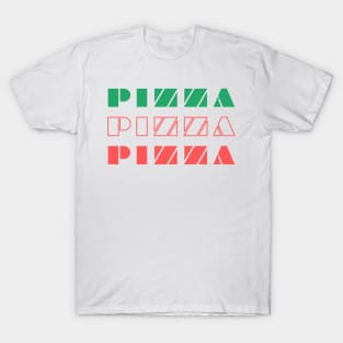 Pizza pizza pizza Italian Flag Style T-Shirt